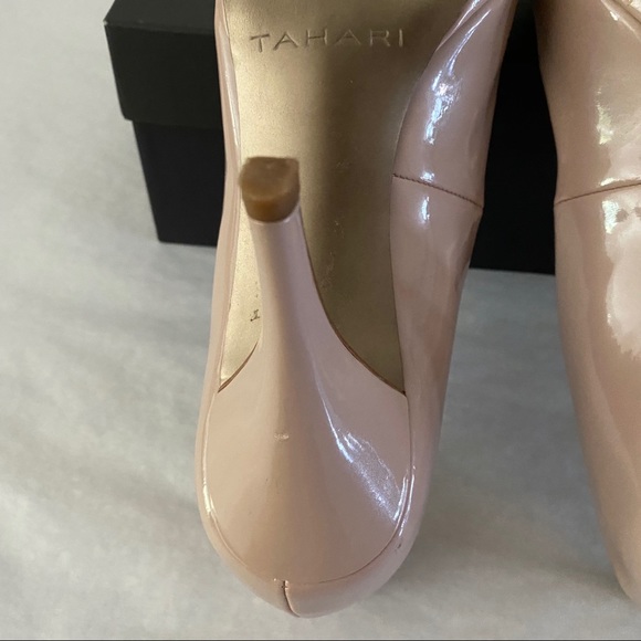 Tahari Blush Nude Patent Heels - Picture 11 of 13